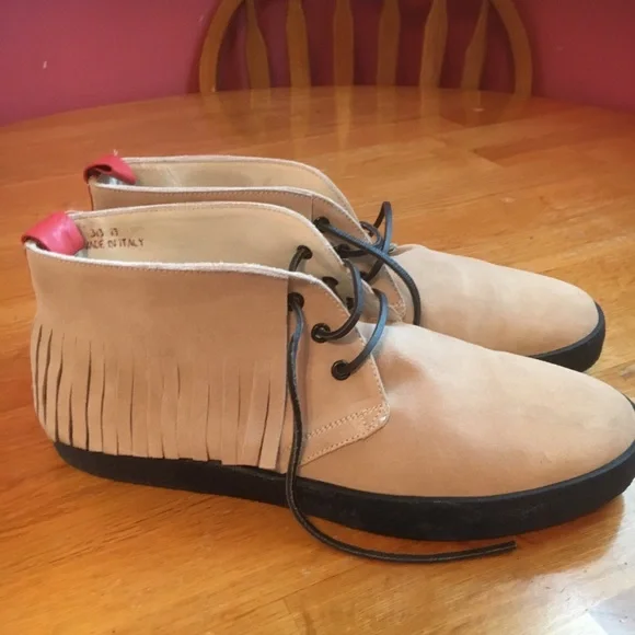 Del Toro chukka boots in tan suede. Tasseled. Size 13 US. Authentic. Worn 3x. grande_del-toro-cognac-suede-  main image 2